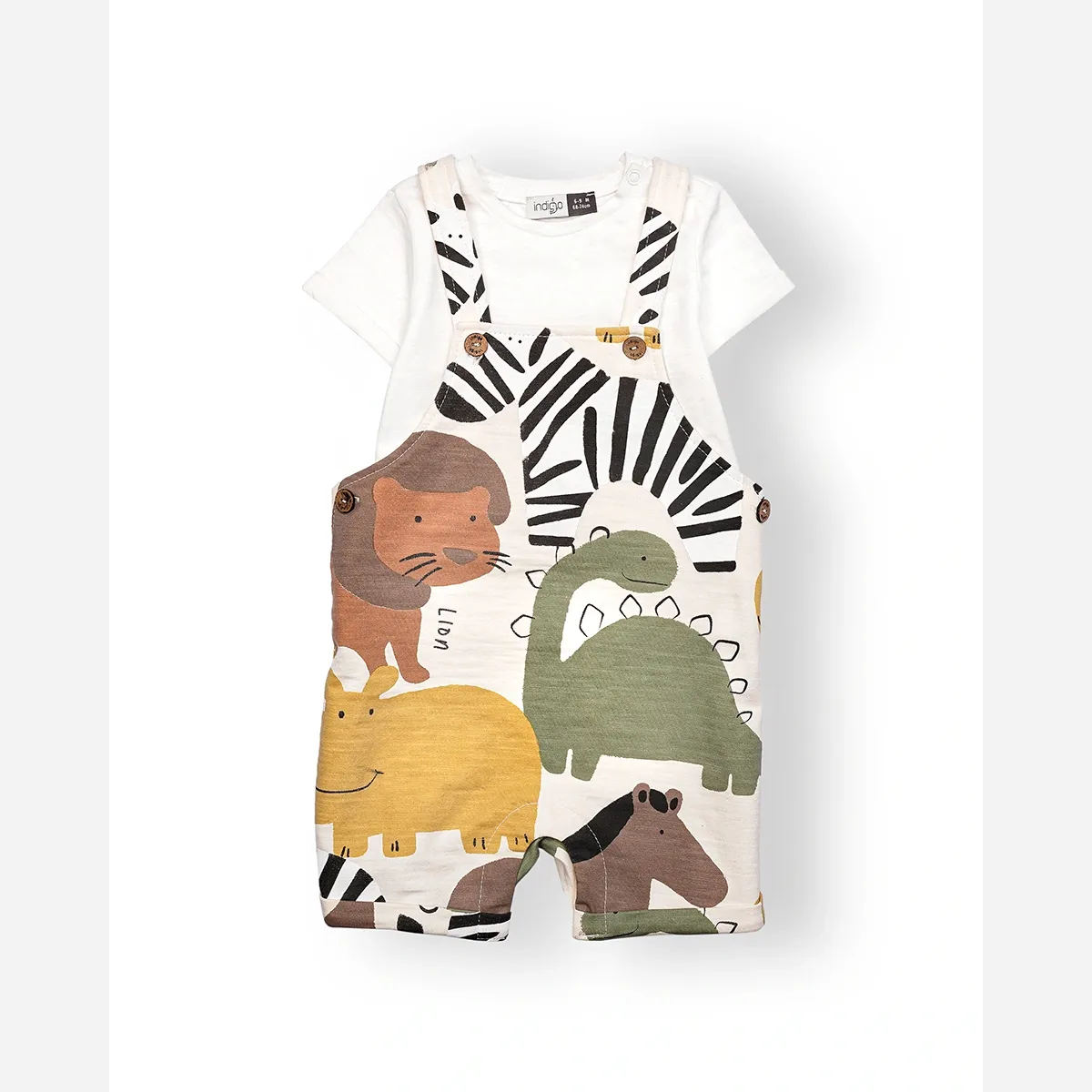 ست دوبنده و تیشرت پسرانه طرح دینوسافاری