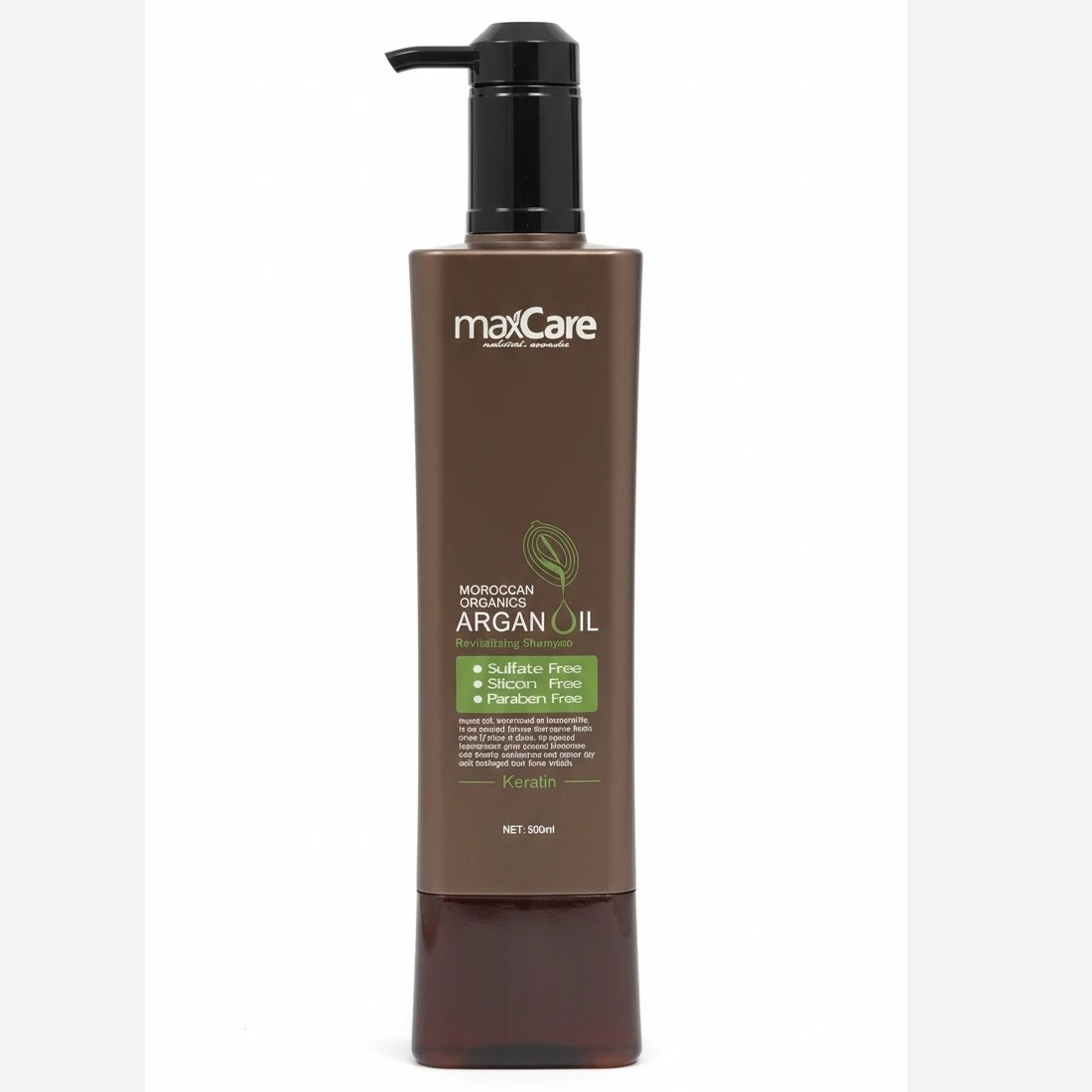 شامپو maxcare بدون سولفات با روغن آرگان و ویتامین A,E 800ml برای موهای رنگ شده، آسیب دیده و ضد ریزش