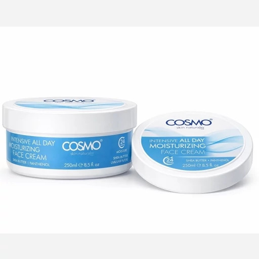 کرم آبرسان و مرطوب کننده روزانه 24 ساعته Cosmo - شی باتر ترمیم خشکی و اگزما پوستی