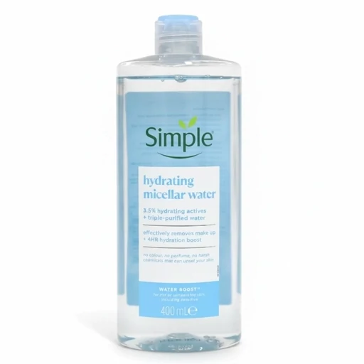 میسلار واتر سیمپل 400ml - پاککننده آرایش و آلودگی برای پوست خشک و حساس بدون نیاز به آبکشی