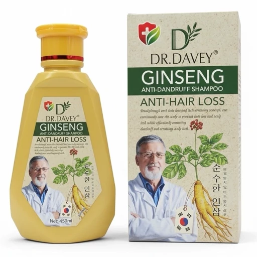 شامپو جنسینگ دکتر دیوی ضد شوره و ریزش چربی کف سر 450 مل