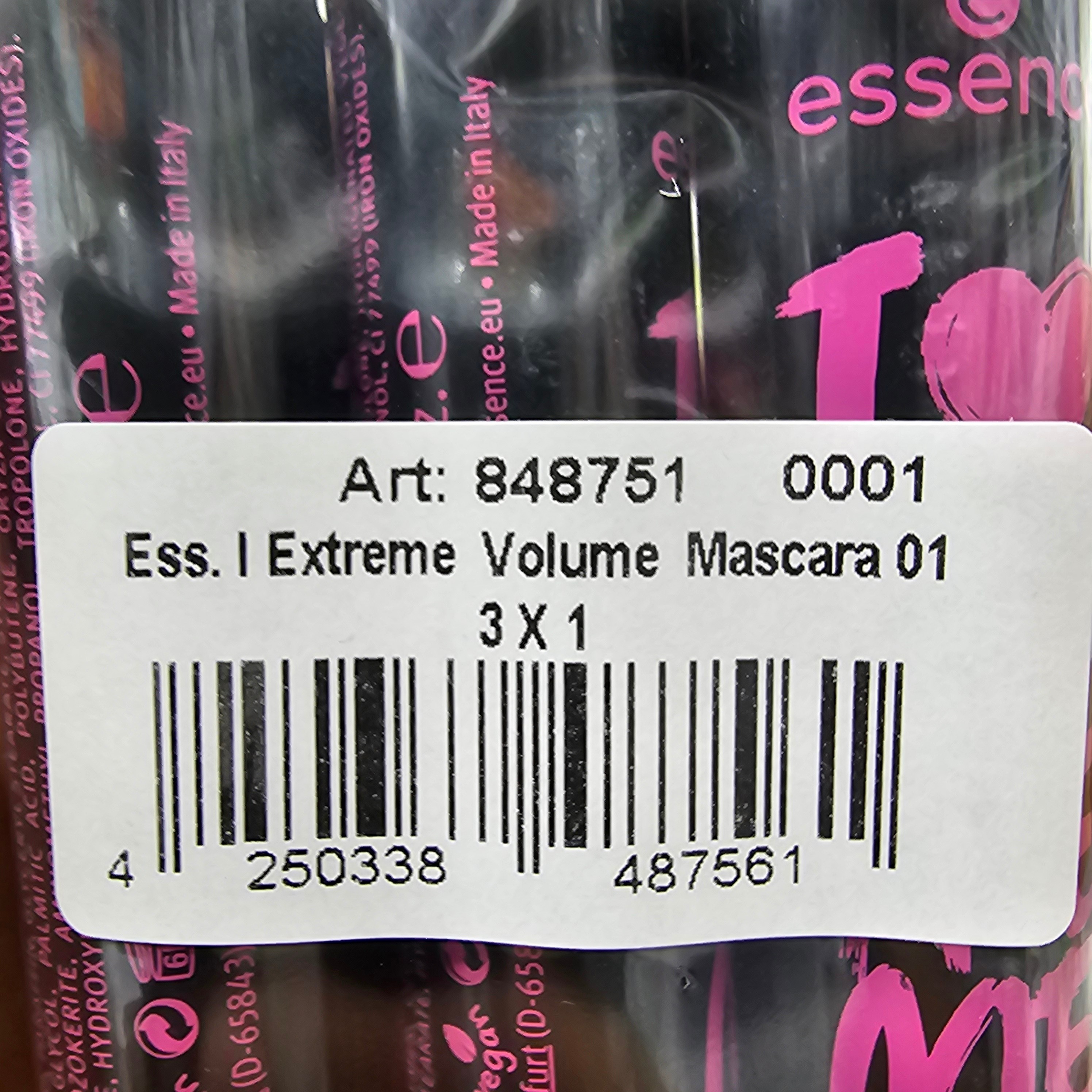 ریمل مشکی اسنس essence 12 میل حجم دهنده بلند کننده مژه با برس فیبری بدون الکل و ضد حساسیت