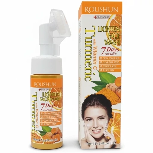فیس واش براشدار روشن لایتین ویتامین سی و زردچوبه 160 میلیلیتر روشنکننده و ضد لک