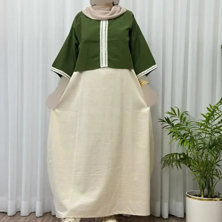 ست سارافون و شومیز لینن زنانه مناسب سایز 38 تا 46 هفت رنگ