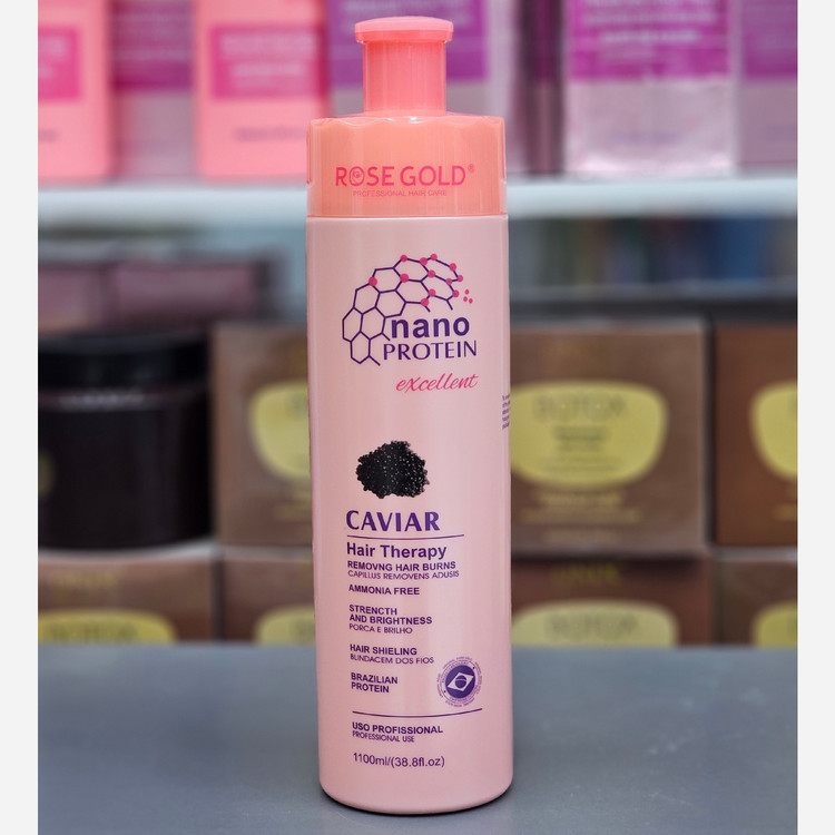 نانو پروتئین خاویار رزگلد ROSE GOLD احیا و صافی بالا با دانه خاویار پلکس