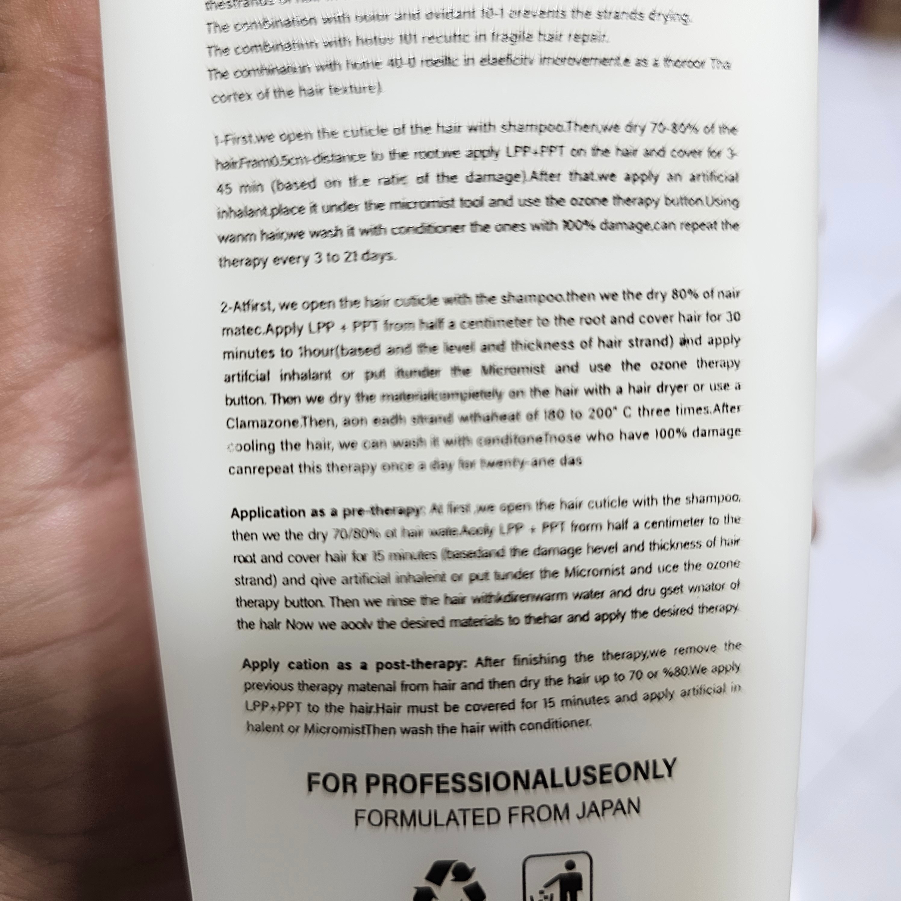 Candy Beauty LPP+PPT Hair Treatment Protein 900ml for damaged, colored, dry hair