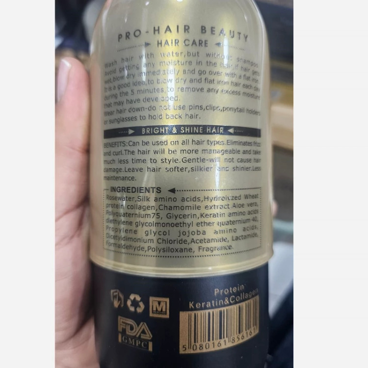 پروتئین A گلد سکرت کریستال اورجینال 800ml – صافی 40-60%, احیا 80-90%, بدون فرمالدهی و پارابن، درمان خشکی مو