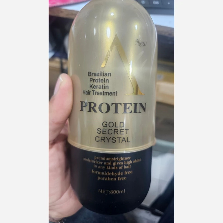 پروتئین A گلد سکرت کریستال اورجینال 800ml – صافی 40-60%, احیا 80-90%, بدون فرمالدهی و پارابن، درمان خشکی مو