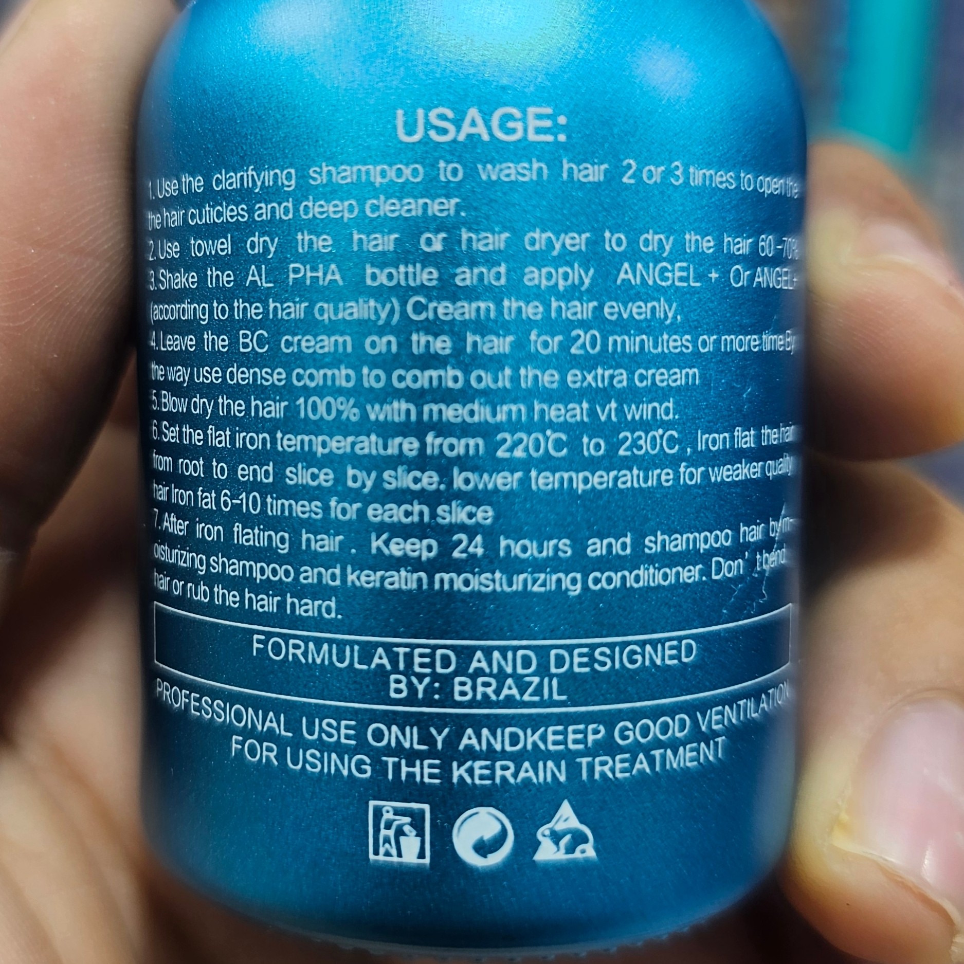 کوکتل ضد زردی ANGEL Anti Yellow مراوداتی برزیلی 50ml حرفهای