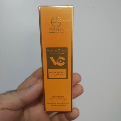 کرم دور چشم استلین ویتامین C پلاس با کلاژن و هیالورونیک اسید روشنکننده تیرگی و پف