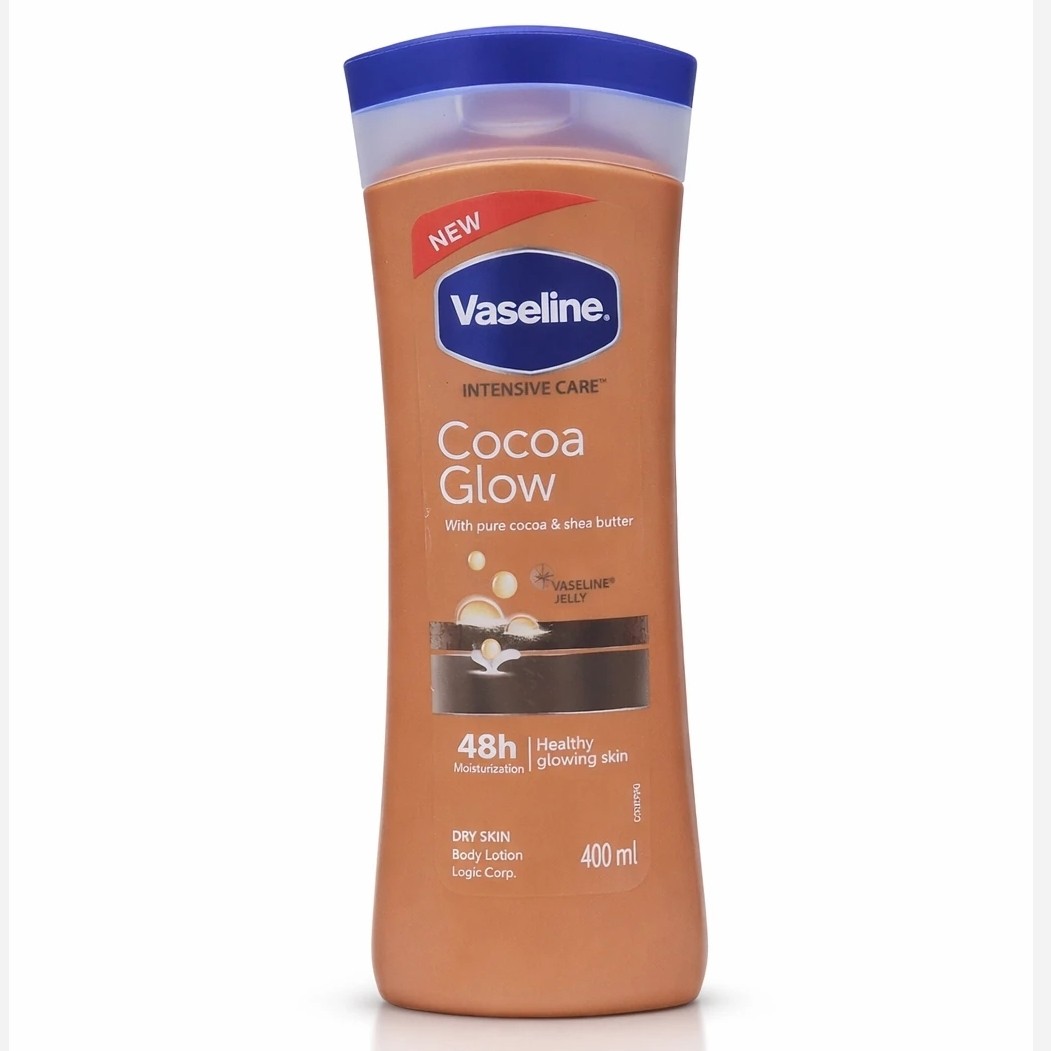 لوسیون بدن وازلین Cocoa Radiant 400ml – شکلاتی، مرطوبکننده قوی و رایحه دلنشین
