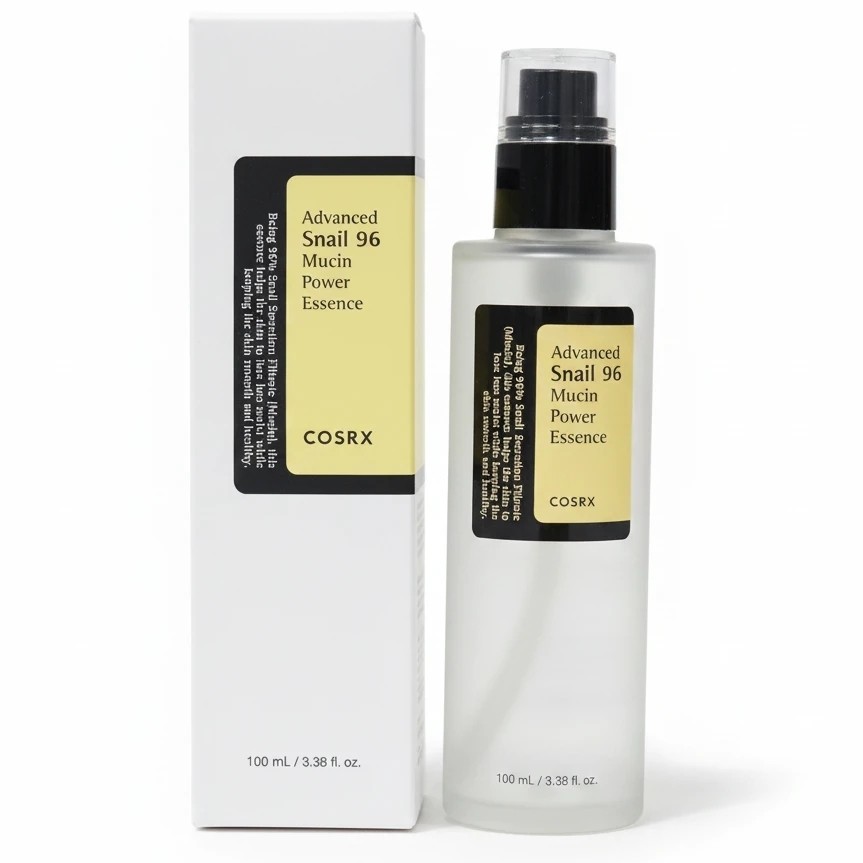 اسنس آبرسانی و ترمیم پوست COSRX Advanced Snail 96 Mucin Power Essence 96 درصد محلول ترشح حلزون کاهش جای جوش و افزایش درخ