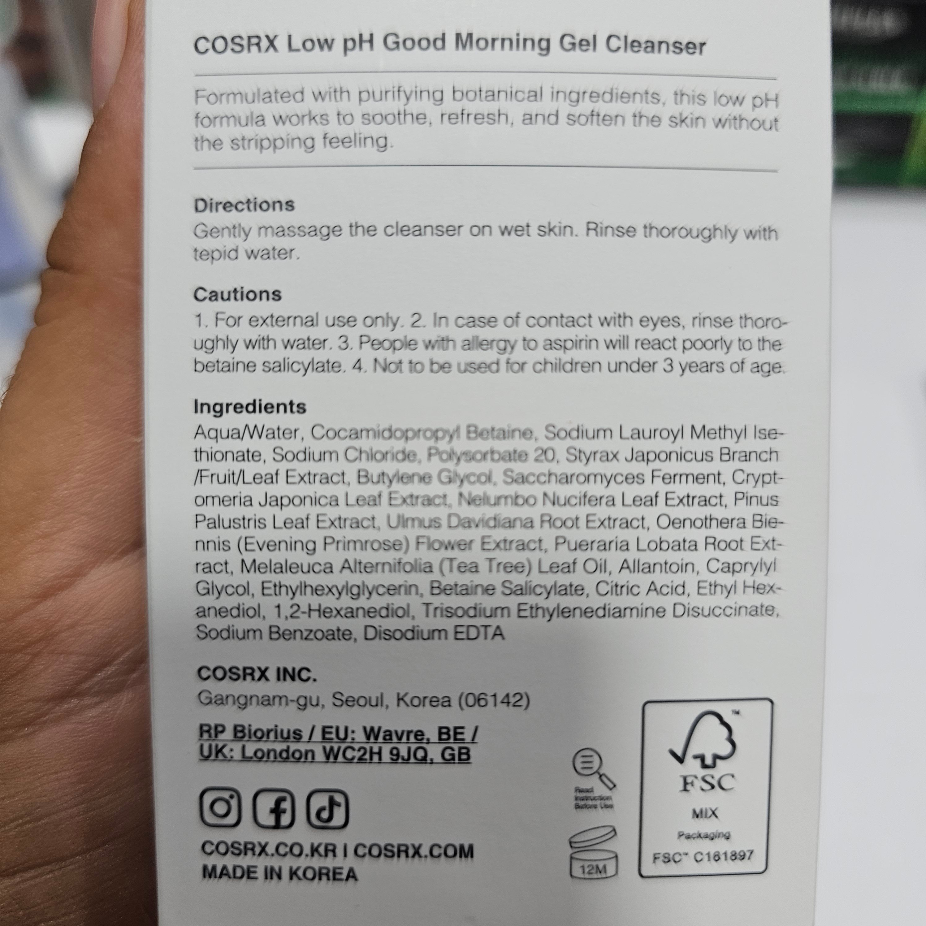 ژل شستشوی گود مورنینگ کوزارکس Good Morning 150ml مناسب پوست حساس و عادی
