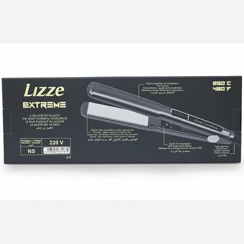 اتو مو لیز مدل Lizze Extreme حرفهای مخصوص کراتین و تراپی با صفحات تیتانیومی و کنترل دمای دیجیتال