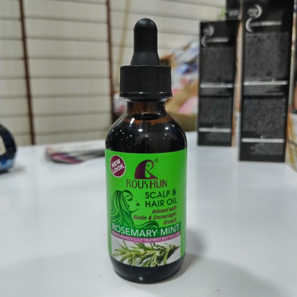 روغن رزماری و نعناع روشان 60 میلیلیتر - تقویتکننده رشد مو با بیوتین برای مو خشک، چرب، آسیبدیده