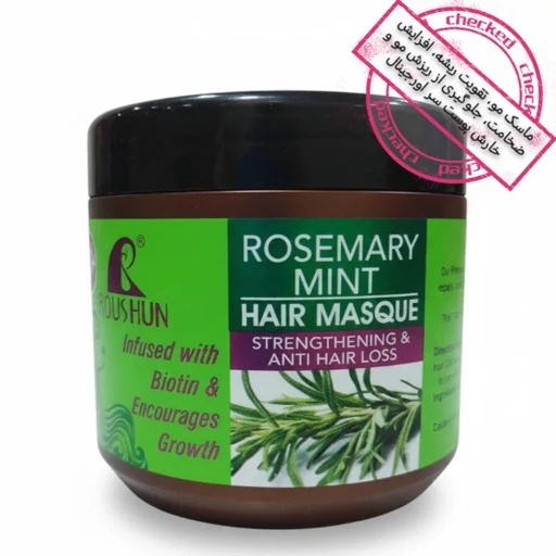 ماسک مو رزماری و نعناع روشان 500 میلیلیتر - برند روشان، فرمول 100٪ طبیعی، تقویت ریشه، ضدریزش و ترمیم خشکی