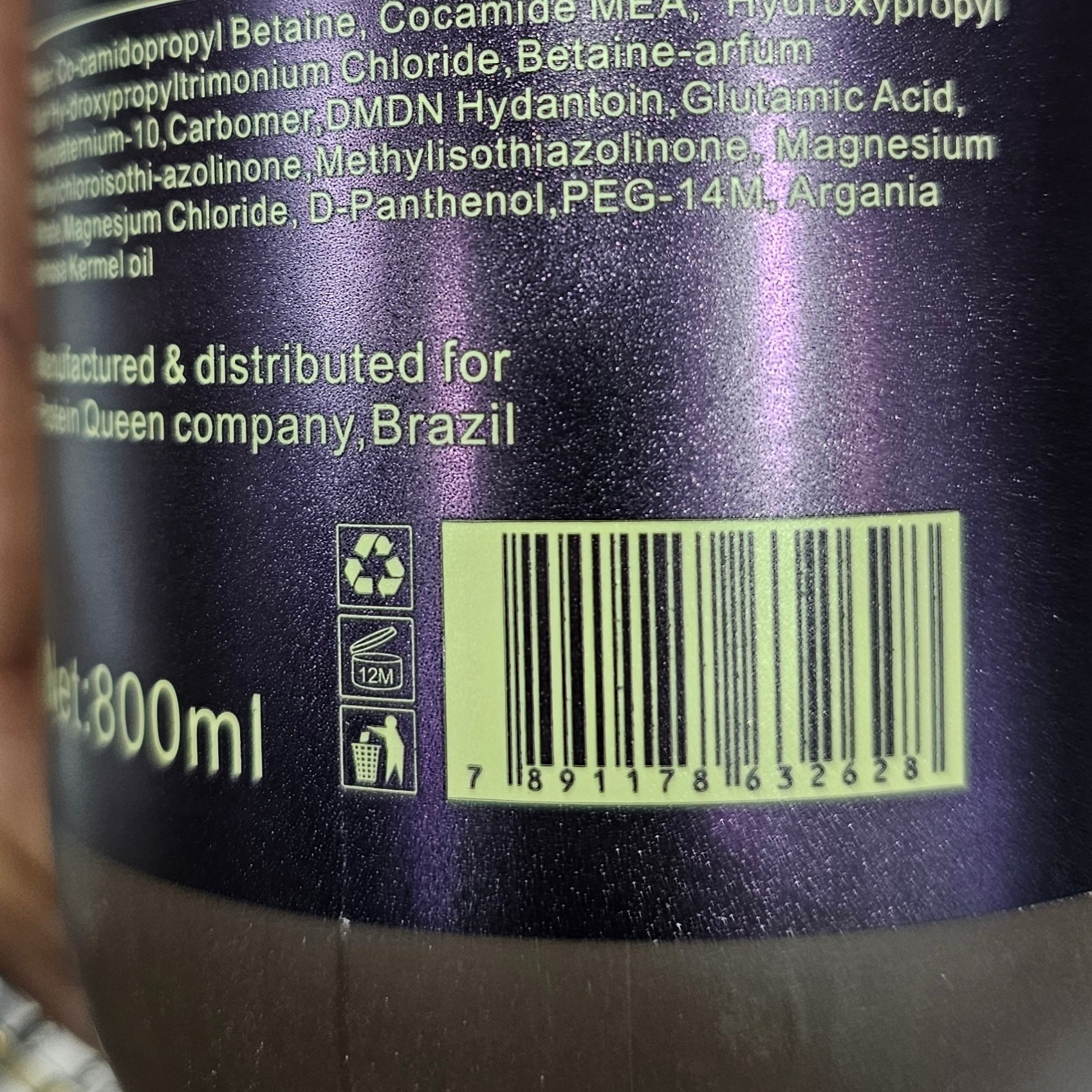 شامپو پروتئین کوئین مدل Protein Queen ضد ریزش و تقویت کننده حاوی کراتین، کلاژن، آرگان و زنجبیل