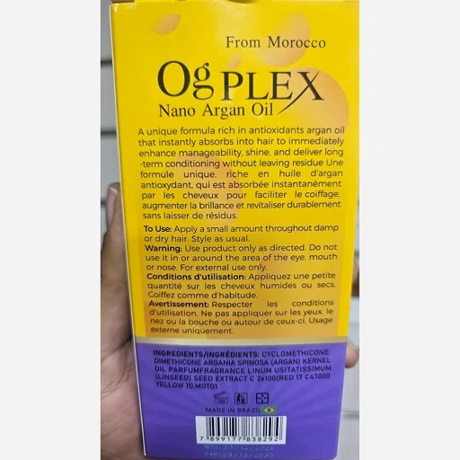 روغن آرگان نانو OgPlex 150ml برای مو خشک، آسیبدیده، رنگشده و کراتینه