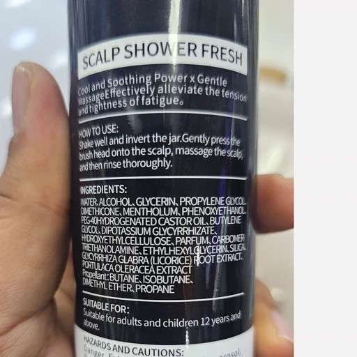 اسپری آرامبخش و پاککننده پوست سر کامازو Kamazo Carboxy Scalp Refresh مدل Scalp Shower Fresh حجم 300 میلیلیتر