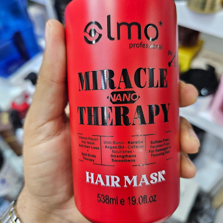ماسک مو Olmo Miracle Nano 538ml ضد ریزش و تقویت کننده برای موهای آسیبدیده