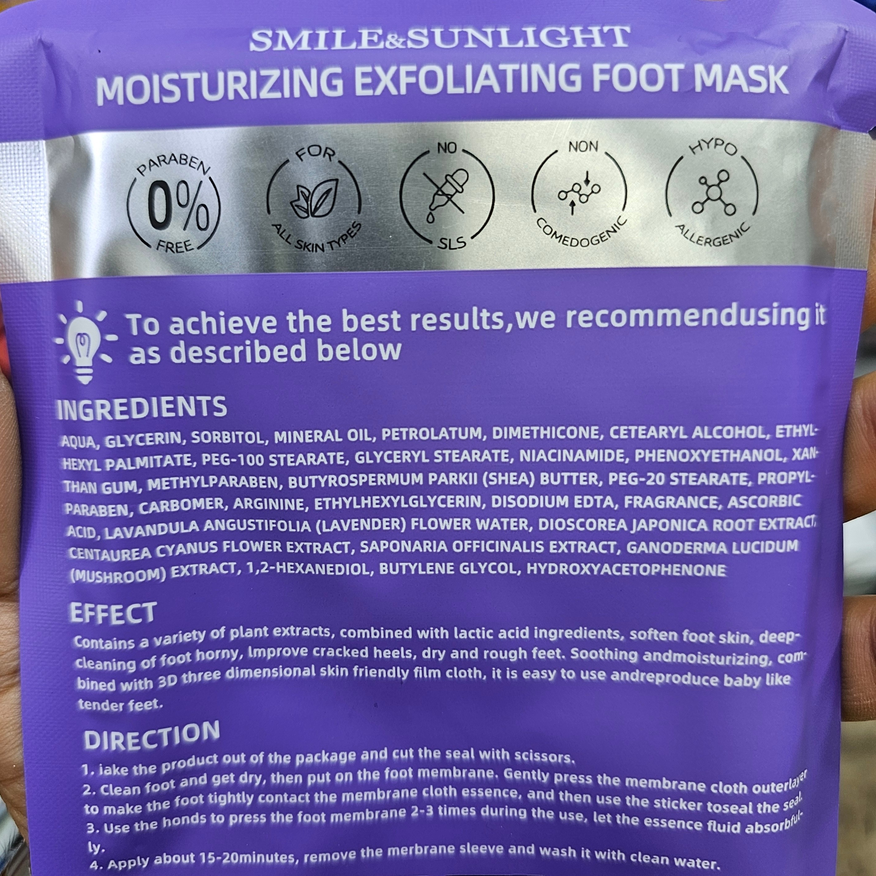 ماسک پا جفتی Smile & Sunlight ویتامین سی و استوخودوس، نرم و شفاف کننده برای پوست پای
