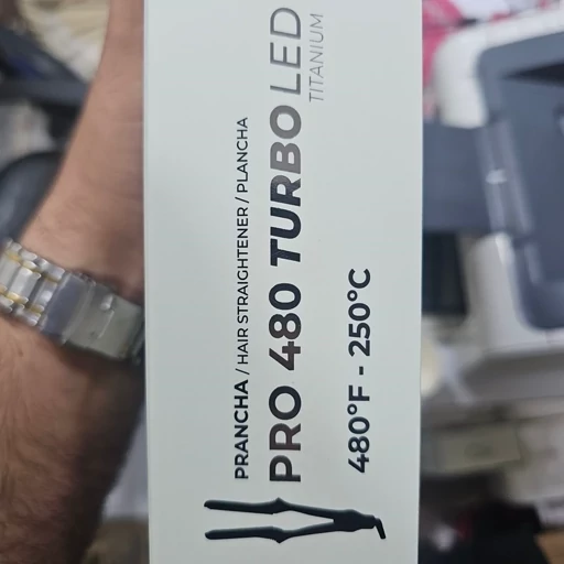 اتو مو MQ Professional PRO 480 Turbo LED صفحه تیتانیوم حرفهای ضد چسب برای کراتین و تراپی