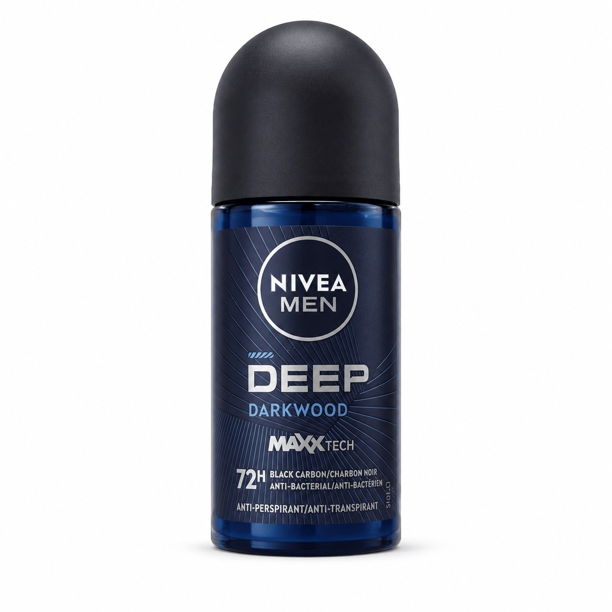 مام رول مردانه نیوا Deep Dark Wood 50ml ضد تعریق 72 ساعته کربن سیاه