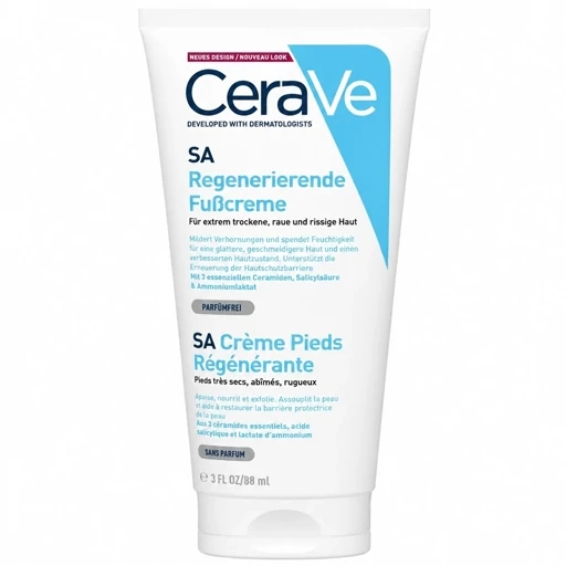 کرم پای SA سراوی 88ml کاهش التهاب و ترمیم پوست خشک – CeraVe SA Regenerating Foot Cream