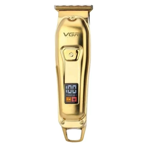 ماشین اصلاح سر و صورت وی جی آر مدل V-965 با تیغه استیل، شماره صفر، تنظیم سرعت، شانه تنظیمپذیر
