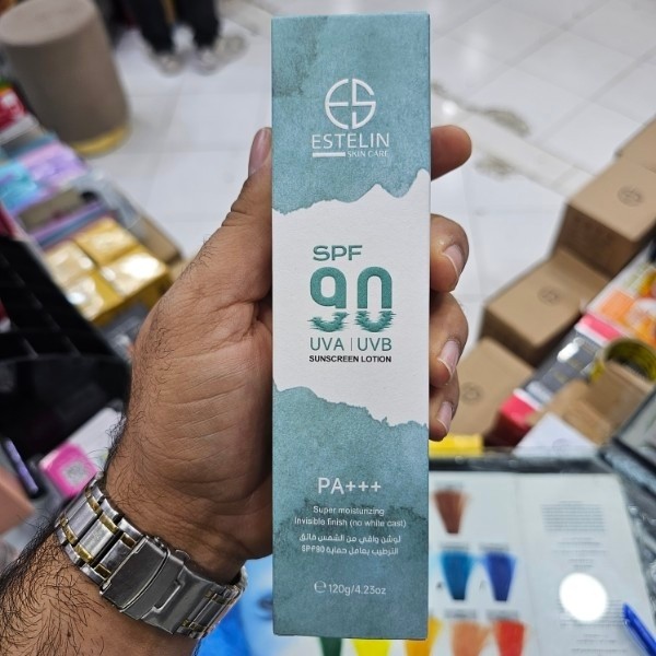 لوسیون ضد آفتاب استلین SPF 90 120 گرم آبرسانی قوی و محافظت طولانی