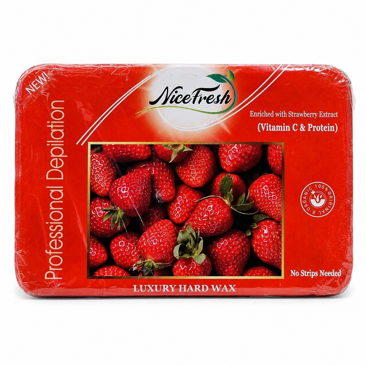 موم وکس نایس فرش اورجینال NiceFresh مدل توت فرنگی 800 گرم بدون پد قدرت چسبندگی بالا استفاده راحت