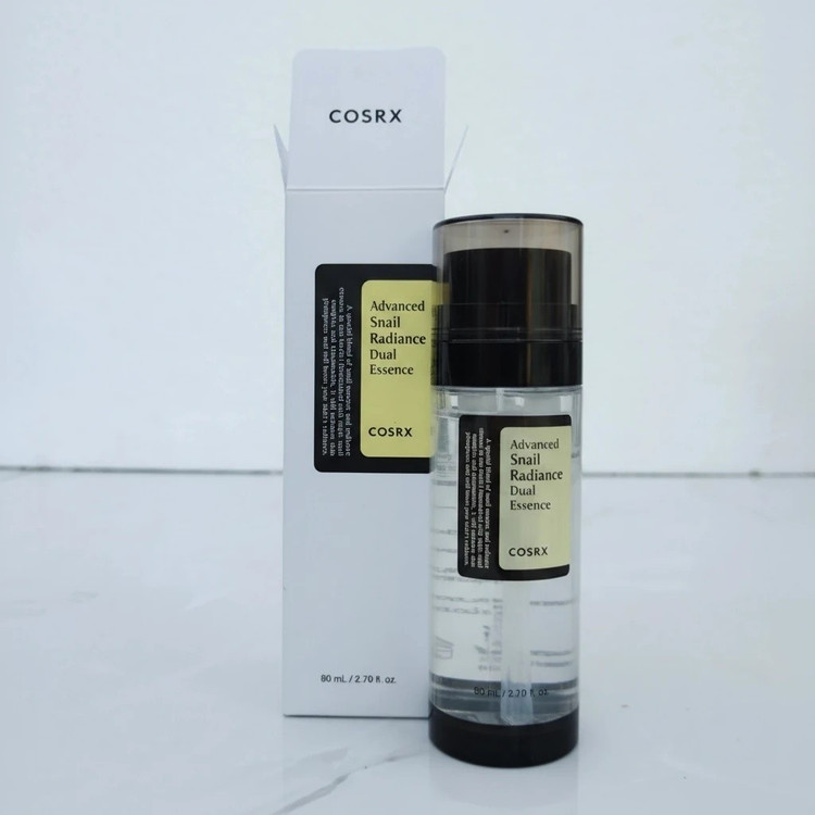 اسانس دابل حلزون و روشنکننده COSRX Advanced Snail Radiance Dual Essence 74.3% kompleks سهگانه حلزون + 5% نیاسینامید