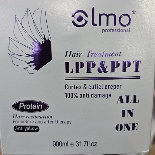 پروتئین مو اولمو دو مرحلهای LPP & PPT 900 میلی لیتر بدون سولفات احیای موهای سوخته و دکلره شده