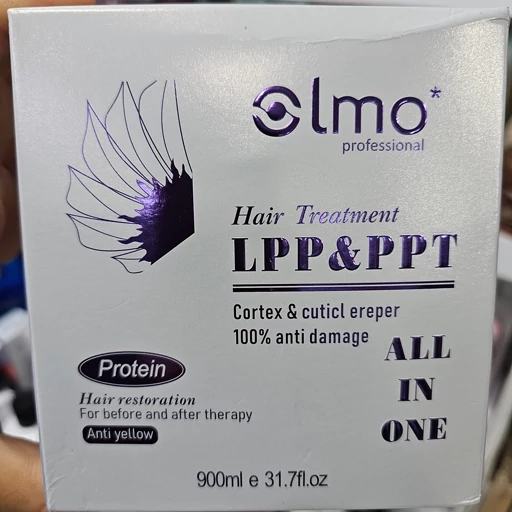 پروتئین مو اولمو دو مرحلهای LPP & PPT 900 میلی لیتر بدون سولفات احیای موهای سوخته و دکلره شده