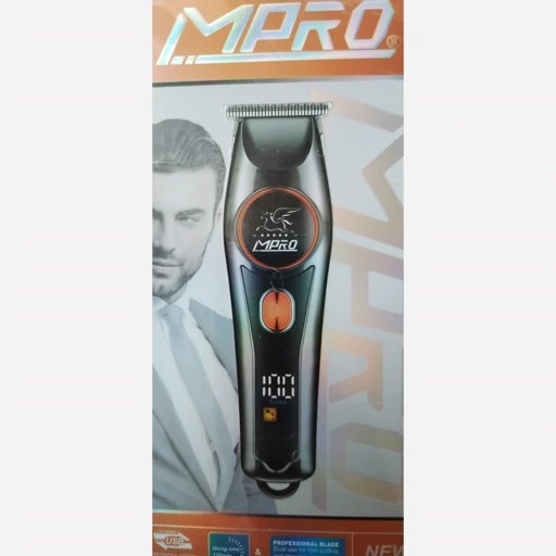 MPRO MP-642 Professional Trimmer 6800RPM T-Blade Self-Sharpening 120min Battery LCD Display
