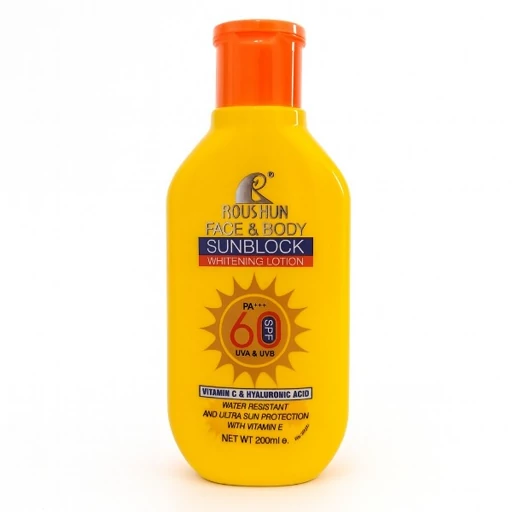 لوسیون ضد آفتاب SPF 60 مقاوم در برابر آب، سفیدکننده 200ml برای صورت و بدن