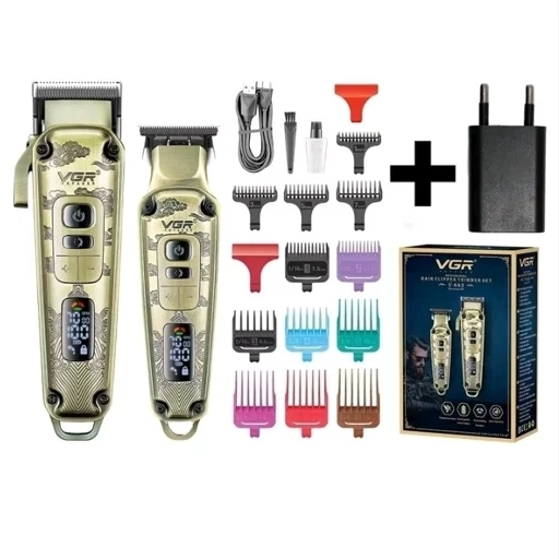 ماشین اصلاح سر و صورت دوقلو VGR مدل 643-7 دور موتور 5500 تا 7000 باتری 2600 و 1600