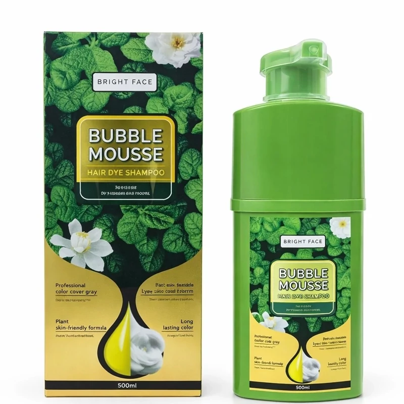 رنگ مو شامپویی بابل موس مشکی طبیعی گیاهی بدون رنگ گرفتن پوست 500ML استفاده آسان و راحت
