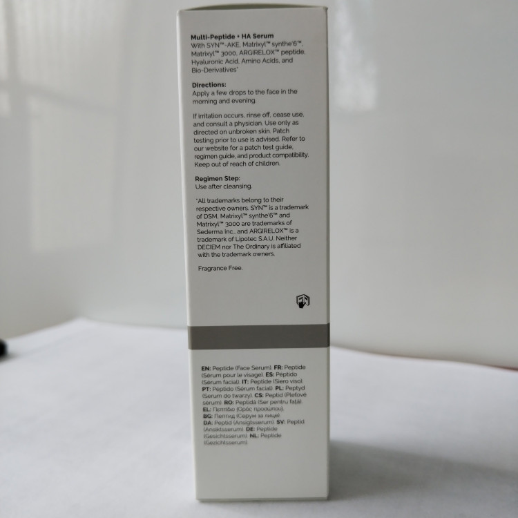 سرم The Ordinary Multi Peptide + HA ضدآسایشی، تقویت پوست و ترمیم سد