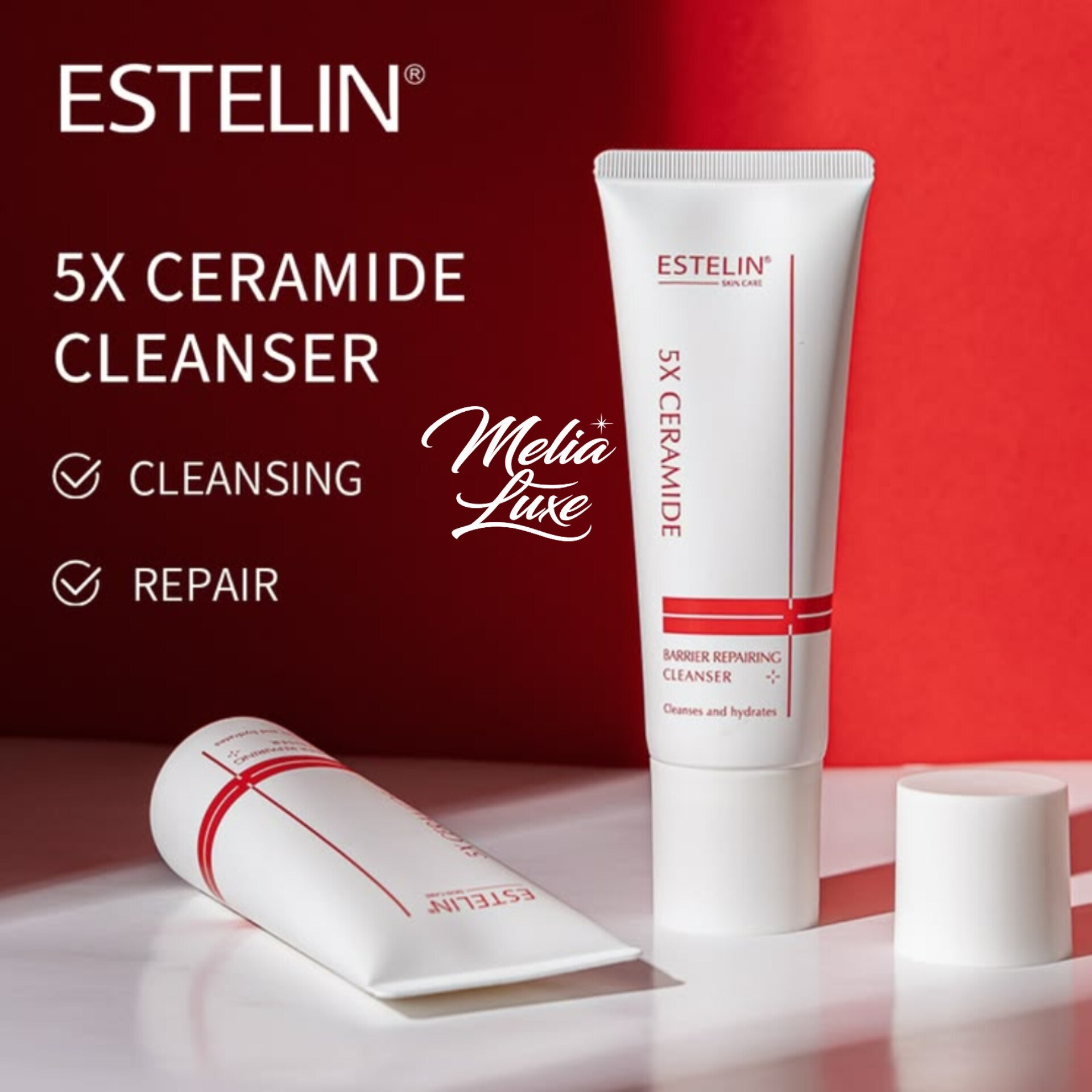 Estelin 5X Ceramide Barrier Repairing Cleanser 120g 5 Ceramide برای پوست خشک و حساس