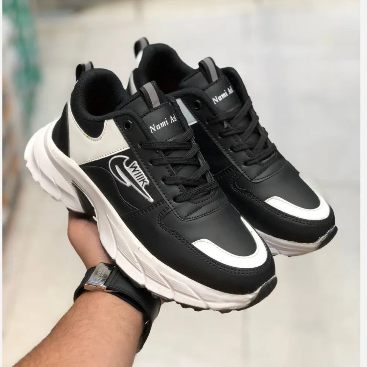 کفش لژدار زنانه مدل نامی مشکی کتانی اسپرت راحت و سبک
