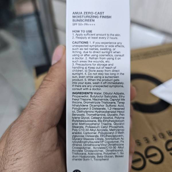 کرم ضدآفتاب آنوا Zero Cast SPF 50+ PA++++ بیرنگ 50 میلیلیتر برای صورت، دست و گردن