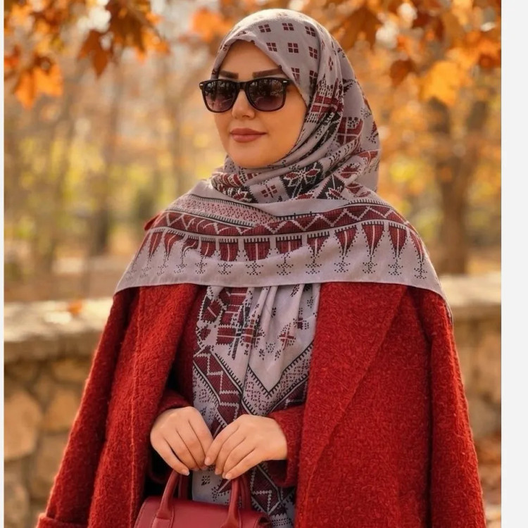 روسری نخ کاستوم طرح سما سایز 140