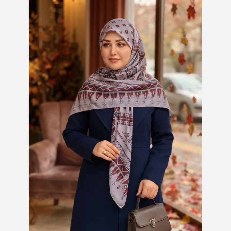روسری نخ کاستوم طرح سما سایز 140