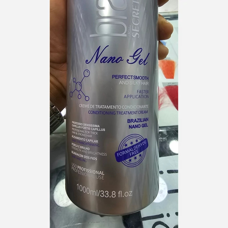 کراتین مو نانو ژل سکرت برازیل 1000ml – صافی 100٪، احیا 70٪، ماندگاری 1 سال برای موهای فر و افریقایی