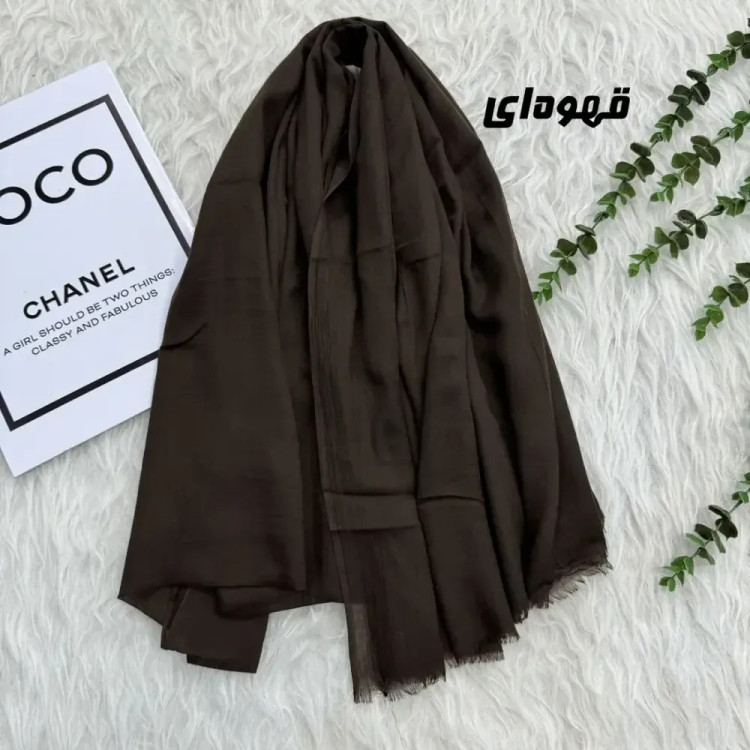 شال سوپرنخ وارداتی مشکی قواره 2000 در 98 سانتیمتر