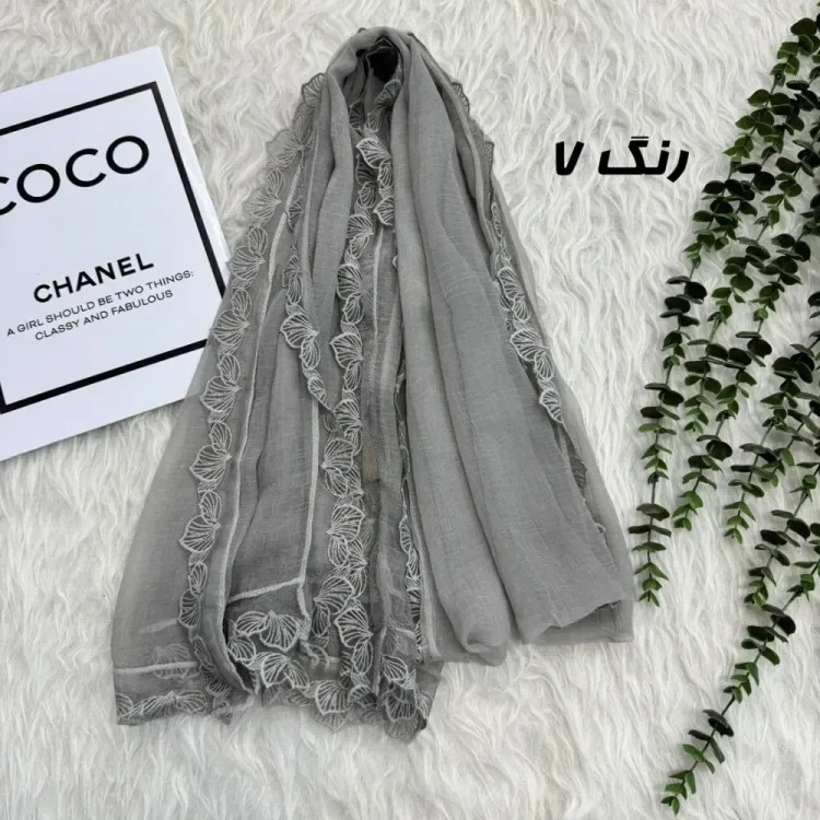شال وارداتی حریر دانتل مجلسی و روزمره قواره 200 در 65