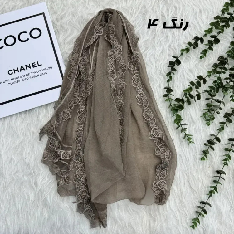 شال وارداتی حریر دانتل مجلسی و روزمره قواره 200 در 65