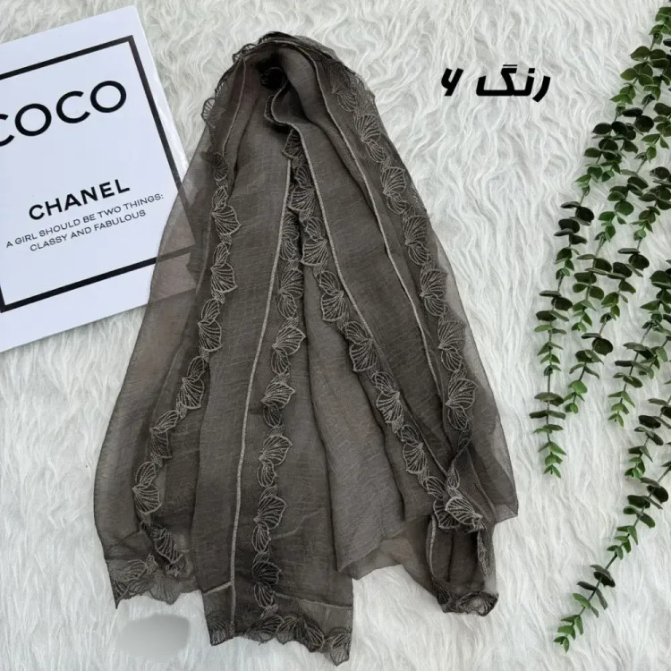 شال وارداتی حریر دانتل مجلسی و روزمره قواره 200 در 65