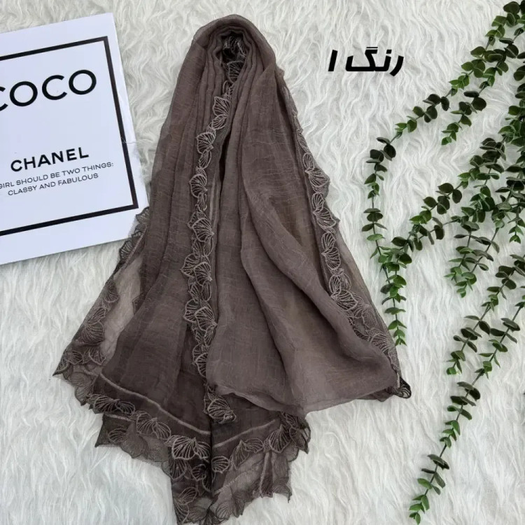 شال وارداتی حریر دانتل مجلسی و روزمره قواره 200 در 65